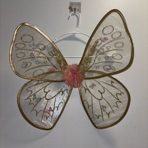 Elegant Gold and Pink Butterfly Wings
